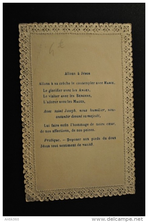 Image Pieuse Bouasse Jeune - Canivet Dentelle - Ô Heureuse Crèche ! Dorures - Images Religieuses