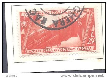 ITALIA.1932..-DA L..2,50.MOSTRA DELLA RIVOLUZIONE FASCISTE-USATO.LINGUELLATO ,V - Usati