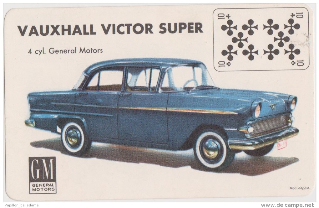 VOITURE   VAUXHALL VICTOR   Carte à Jouer Dix De Trèfle Du Jeu De Cartes édité Par  Les Grands Magasins "Au Bon Marché" - Voitures