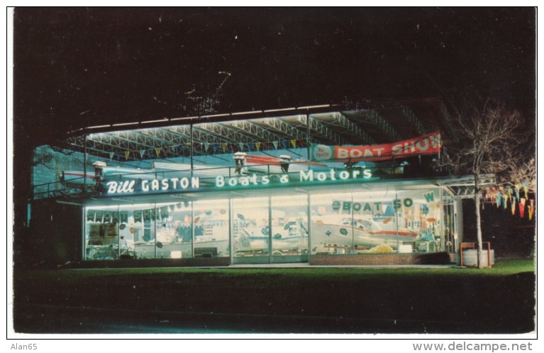Austin TX, Bill Gaston Boats &amp; Motors, Retail Boating Store, C1950s/60s Vintage Postcard - Austin