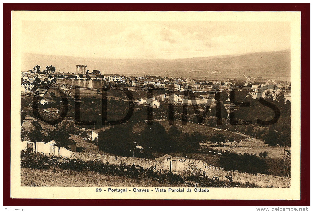 CHAVES - VISTA PARCIAL DA CIDADE - 1910 PC - Vila Real