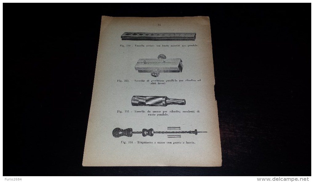 CO-57 TAVOLE ILLUSTRATE DI NOMENCLATURA SVEGLIE E PENDOLE - UTENSILERIE - Other & Unclassified