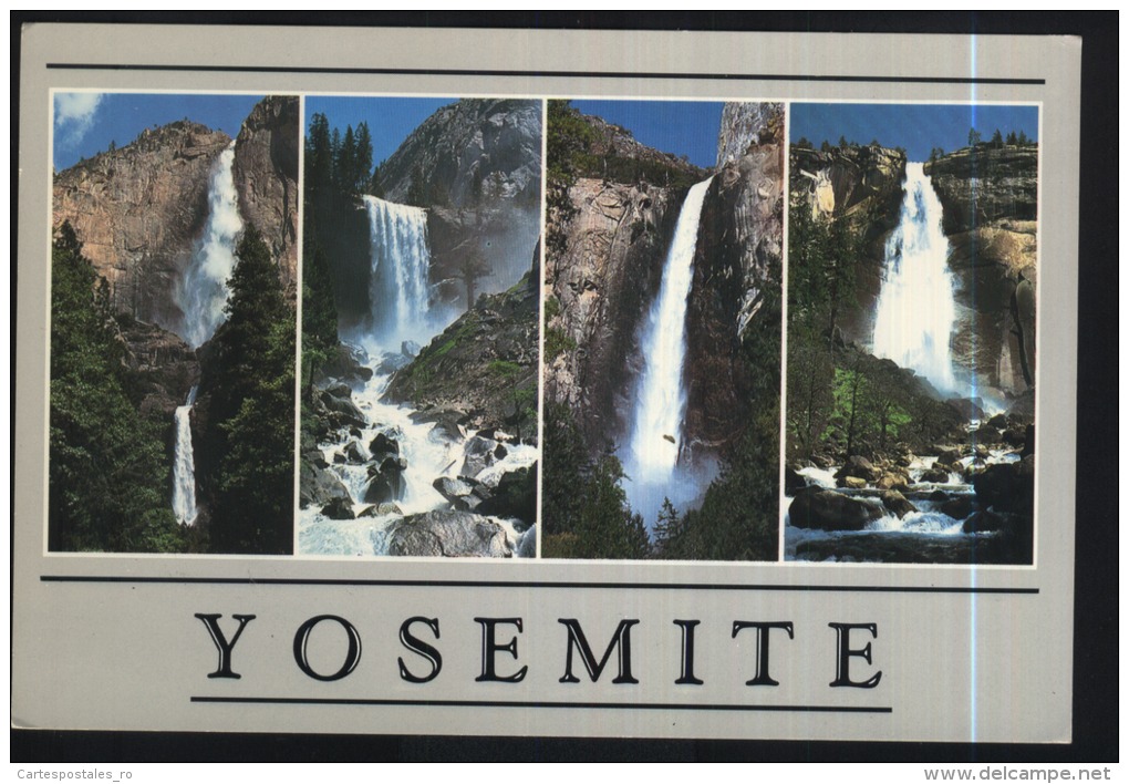 Yosemite-yosemite Falls-Vernall Fall-bridaveil Fall-Nevada Fall-Yosemite Fall-unused,perfect Shape - Yosemite