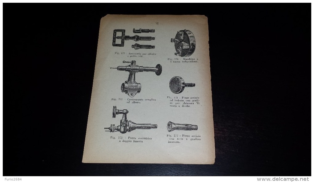 CO-66 TAVOLE ILLUSTRATE DI NOMENCLATURA SVEGLIE E PENDOLE - ACCESSORI PER TORNIO - Other & Unclassified