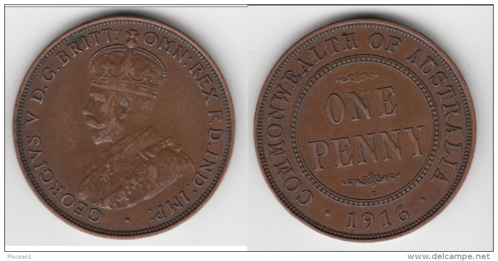 **** AUSTRALIE - AUSTRALIA - 1 PENNY 1916 - ONE PENNY 1916 GEORGE V **** EN ACHAT IMMEDIAT !!! - Penny