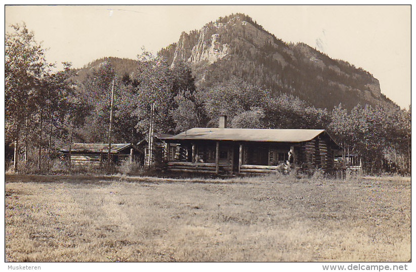 United States PPC Wooden House PAINTER Wyoming 1936 Echte Real Photo Véritable To NEW YORK Written In Danish (2 Scans) - Autres & Non Classés