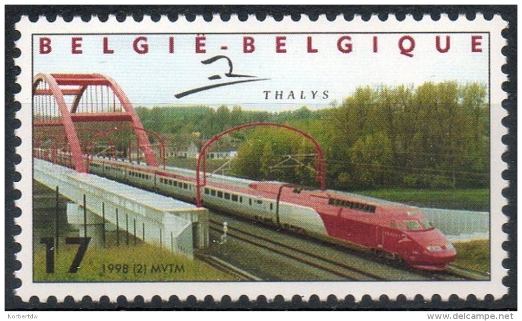 Belgium**THALYS HIGH SPEED TRAIN PARIS-BRUSSELS-1998-Zug-Trein-Treno-MNH - Other & Unclassified