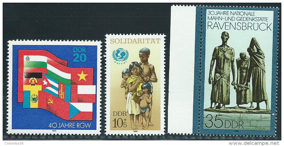 DDR 1989 Nuovo** - Mi.3221;3274/5  Yv.2827;2879/80 - Nuovi