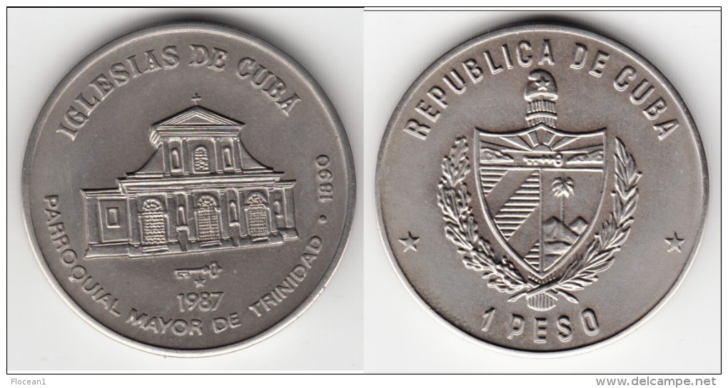 **** CUBA - 1 PESO 1987 - IGLESIAS DE CUBA **** EN ACHAT IMMEDIAT !!! - Cuba