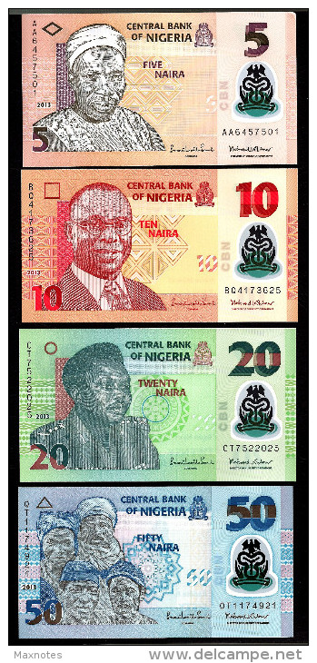 NIGERIA  : SET  5,10,20,50  Naira 2013  - POLYMER - UNC - Nigeria