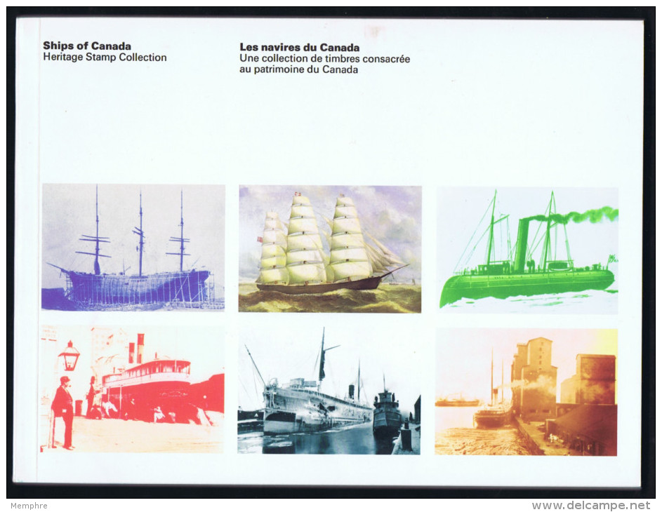 Bateaux Du Canada / Ships  Of Canada Canada Post Stamp Sets In Book   Séries En Livret Explicatif - Bateaux
