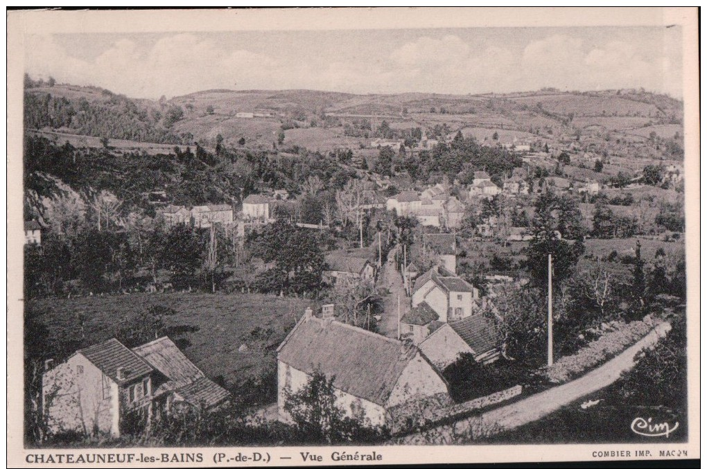 Cpa63 Chateauneuf Les Bains Vue Générale - Autres & Non Classés