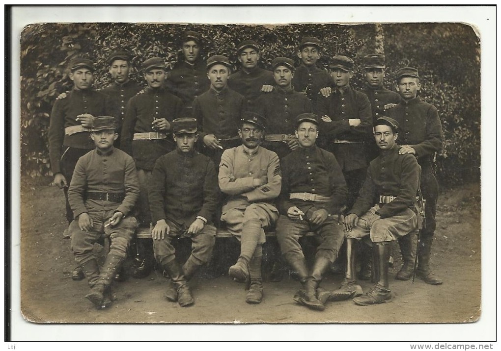 Carte Photo D'un Groupe De Militaire - Régiments