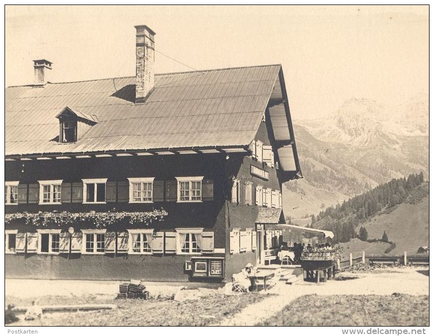 ALTE POSTKARTE MITTELBERG GASTHOF ALTE KRONE KLEINES WALSERTAL DAS KLEINWALSERTAL HOTELSTEMPEL Ansichtskarte AK - Kleinwalsertal