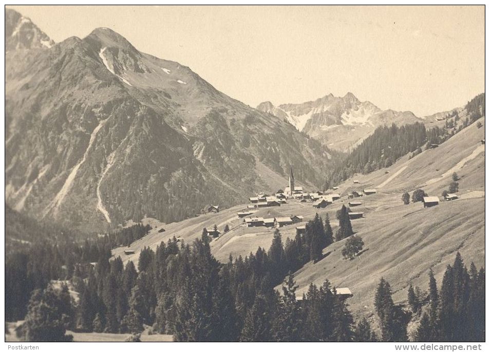 ALTE POSTKARTE MITTELBERG GASTHOF ALTE KRONE KLEINES WALSERTAL DAS KLEINWALSERTAL HOTELSTEMPEL Ansichtskarte AK - Kleinwalsertal