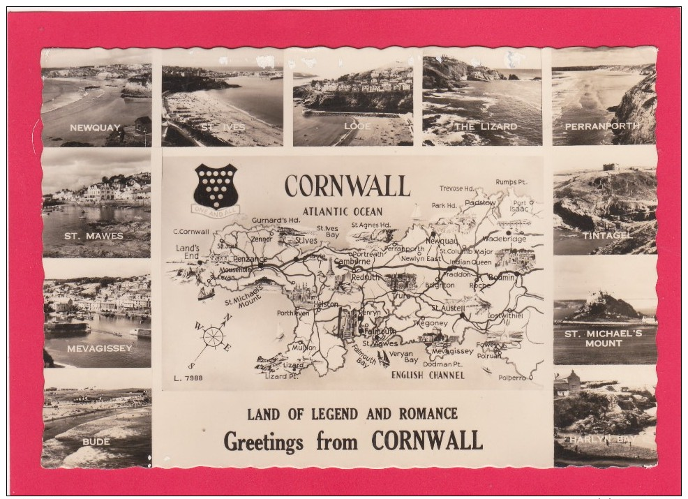 Multi View Of, Greetings From Cornwall. Posted With Stamp,A13. - Other & Unclassified