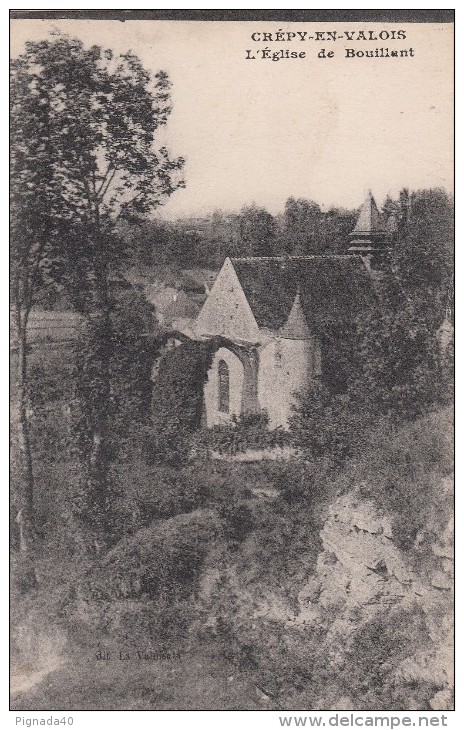 Cp , 60 , CRÉPY-en-VALOIS , L'Église De Bouillant - Crepy En Valois