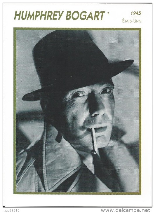 Humphrey BOGART - Fiche Photo KOBALL COLLECTION - Otros