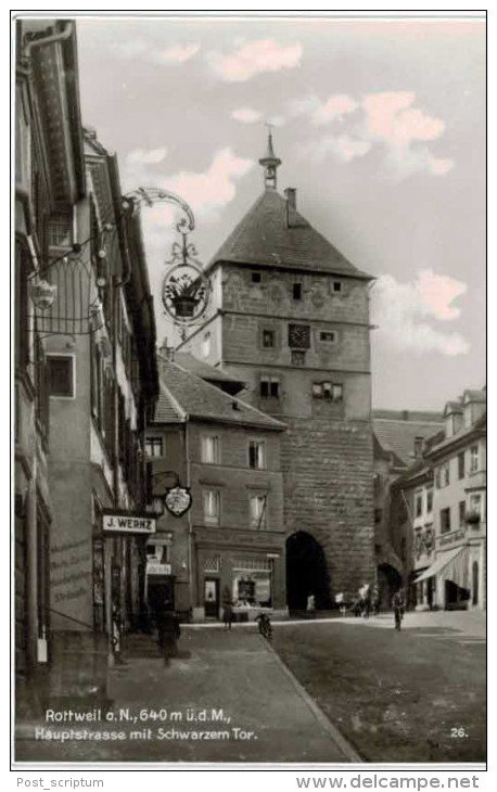 Allemagne - Rottweil A Neckar Hauptstrasse Mit Schwarzem Tor - Rottweil