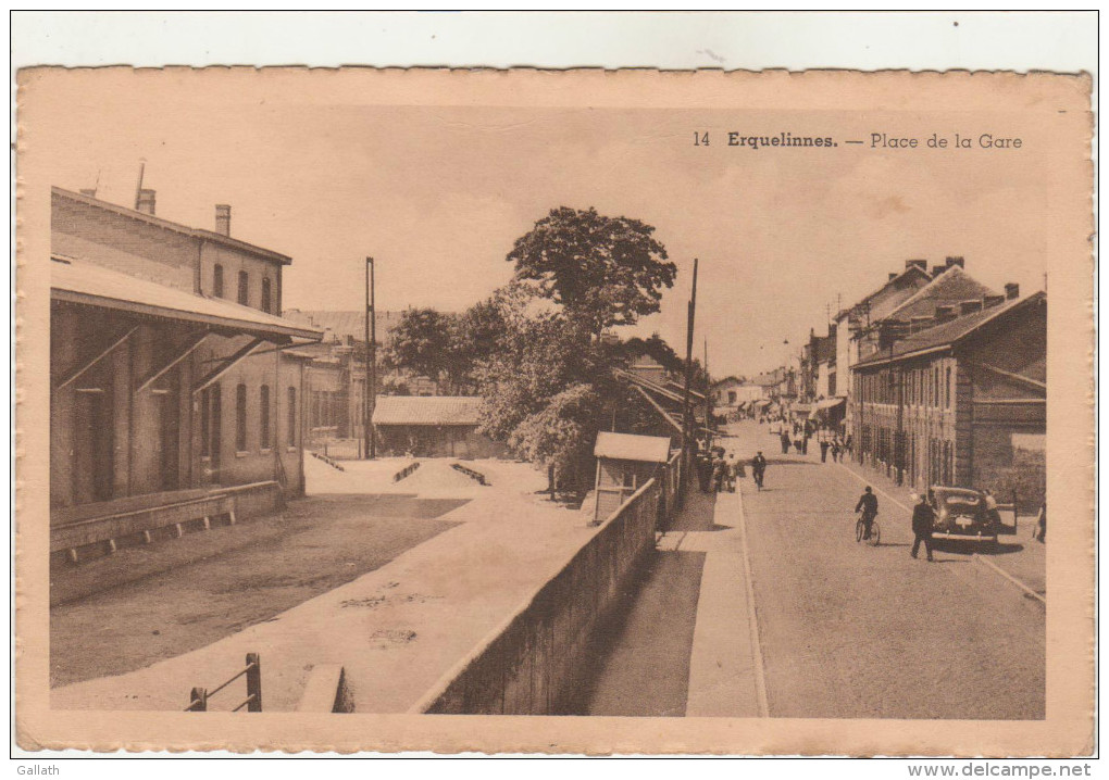 ERQUELINNES-Place De La Gare  1948  Animé - Erquelinnes