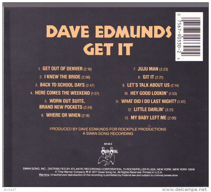 CD - Dave EDMUNDS - Get It - Rock