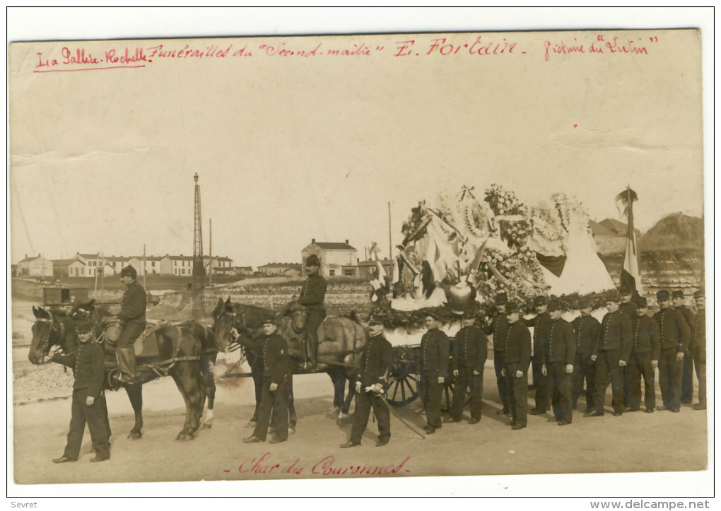 LA PALLICE - LA ROCHELLE. Carte Photo événement - Funérailles Du Second Maître E - FORTAIN  Victime Du "Lutin" - Autres & Non Classés