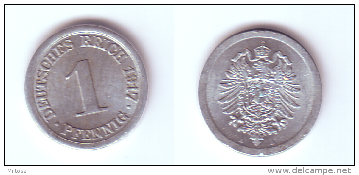 Germany 1 Pfennig 1917 A WWI Issue - 1 Pfennig