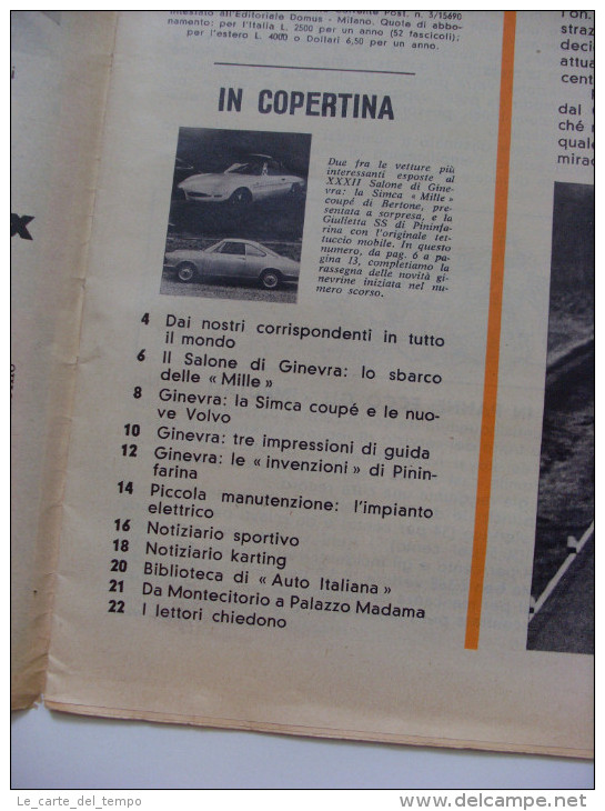 Rivista AUTO ITALIANA N°13 1962 - Engines