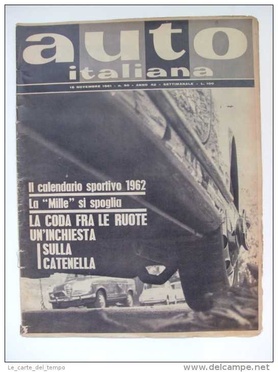 Rivista AUTO ITALIANA N°30 1962 - Engines