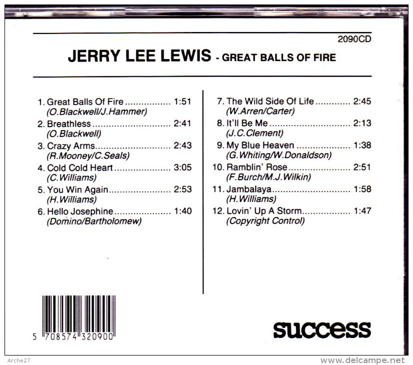 CD - JERRY LEE LEWIS - Great Balls Of Fire - Rock