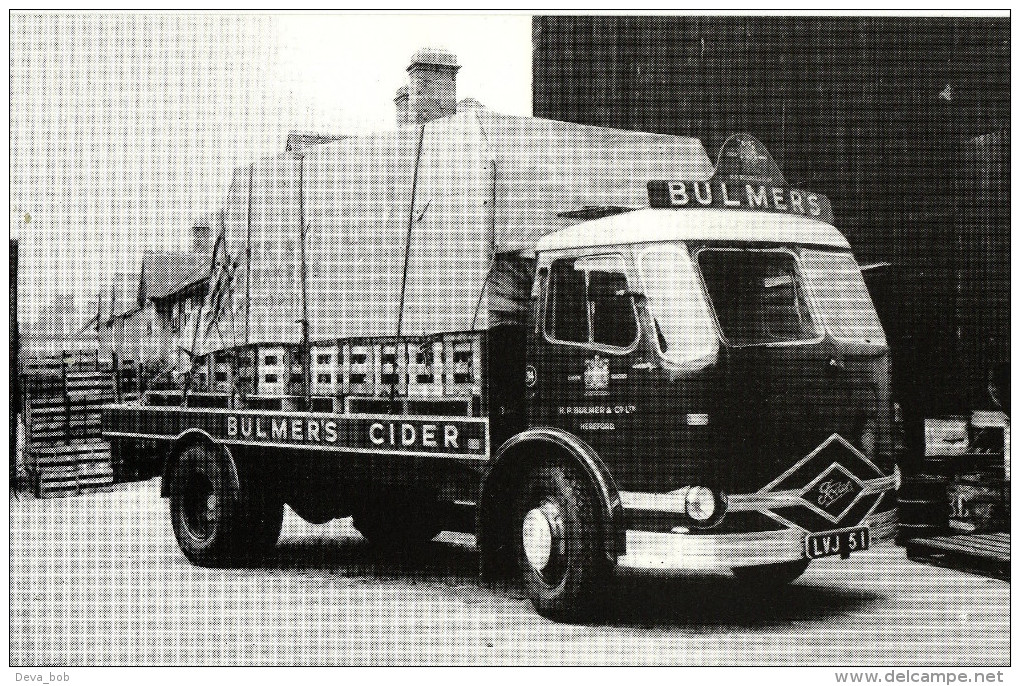 Postcard Foden 2-stroke Flatbed + Pallet Bullmers Cider Billingham Motor Cards - Vrachtwagens En LGV