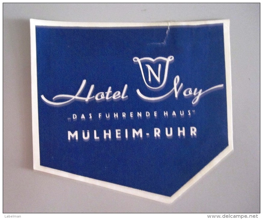 HOTEL PENSION HAUS NO NAME MULHEIM LAY GERMANY DEUTSCHLAND TAG DECAL STICKER LUGGAGE LABEL ETIQUETTE AUFKLEBER BERLIN - Hotel Labels
