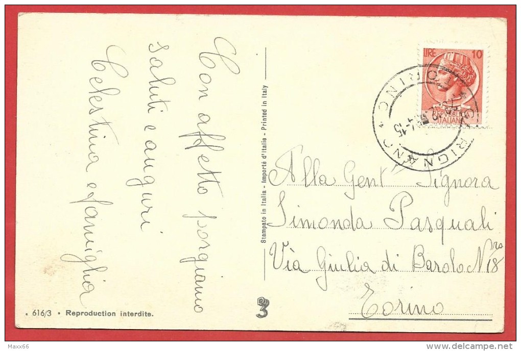 CARTOLINA VG ITALIA - BUON NATALE - Pastorelli E Gesù Bambino - 9 X 14 - ANNULLO 1954 CARIGNANO - Altri & Non Classificati