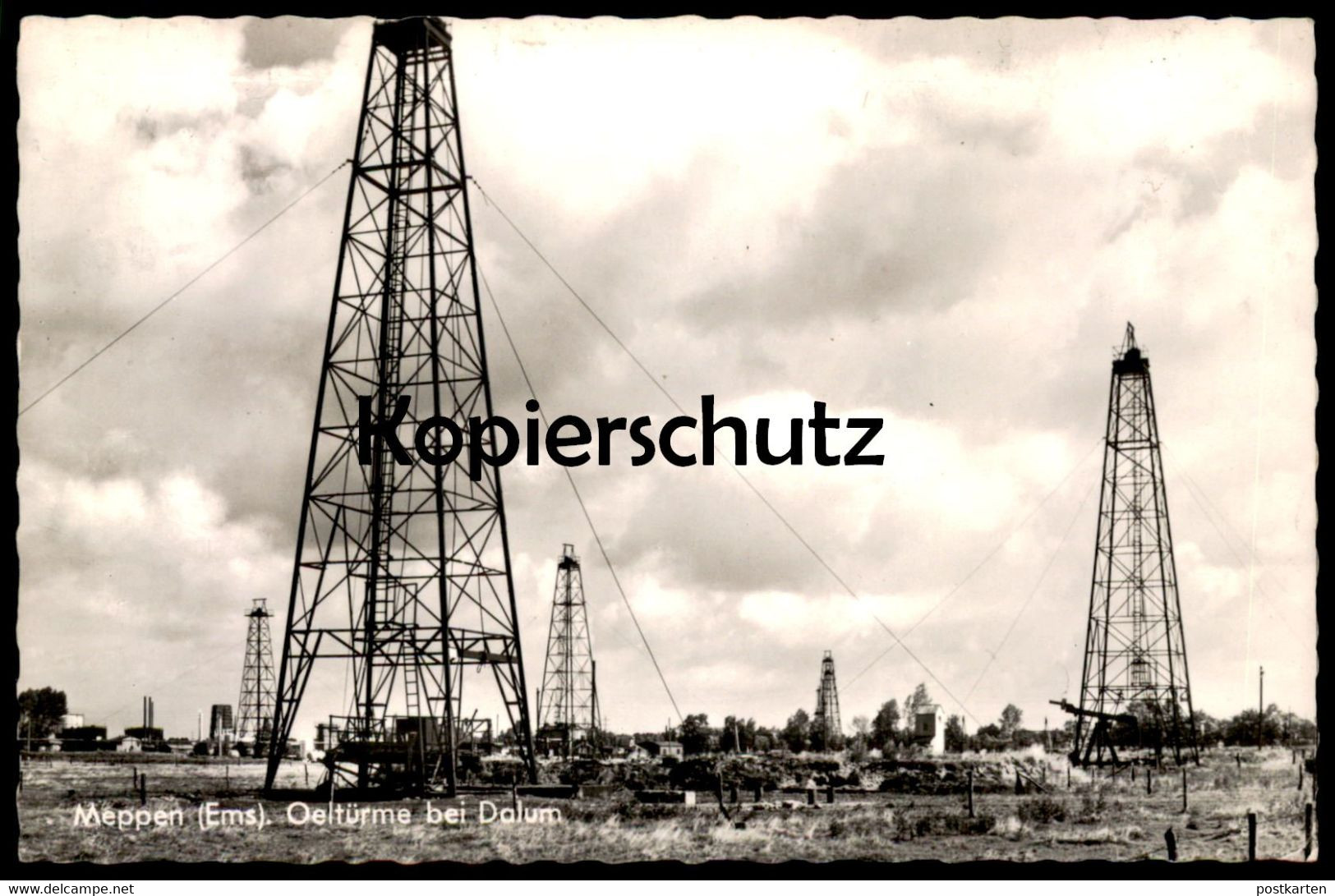 ÄLTERE POSTKARTE MEPPEN OELTÜRME BEI DALUM Ölturm Öl Ölförderung Oil Production Pétrole Ansichtskarte AK Cpa Postcard - Meppen