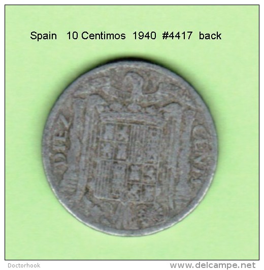 SPAIN   10  CENTIMOS   1940  (KM # 766) - 10 Centimos