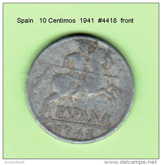 SPAIN   10  CENTIMOS   1941  (KM # 766) - 10 Centimos