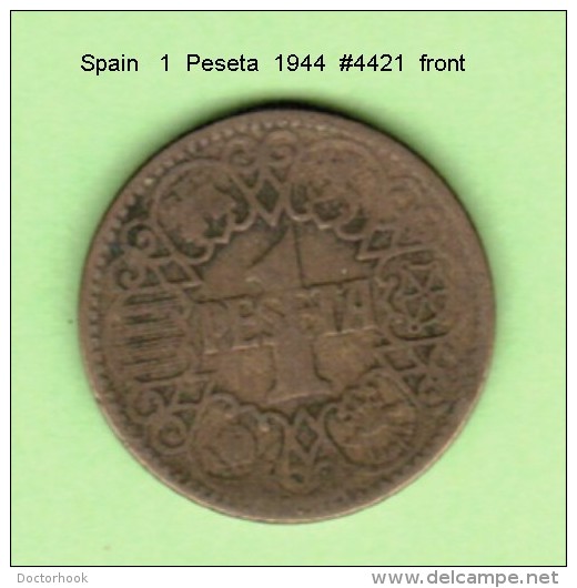 SPAIN  1  PESETA   1944  (KM # 767) - 1 Peseta