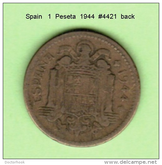 SPAIN  1  PESETA   1944  (KM # 767) - 1 Peseta