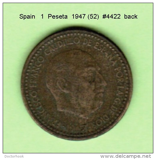 SPAIN  1  PESETA   1947 (52)  (KM # 775) - 1 Peseta