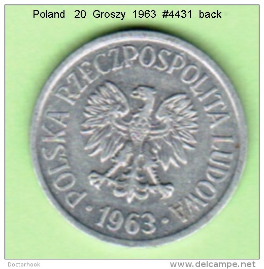 POLAND   20 GROSZY   1963  (Y # A 47) - Poland