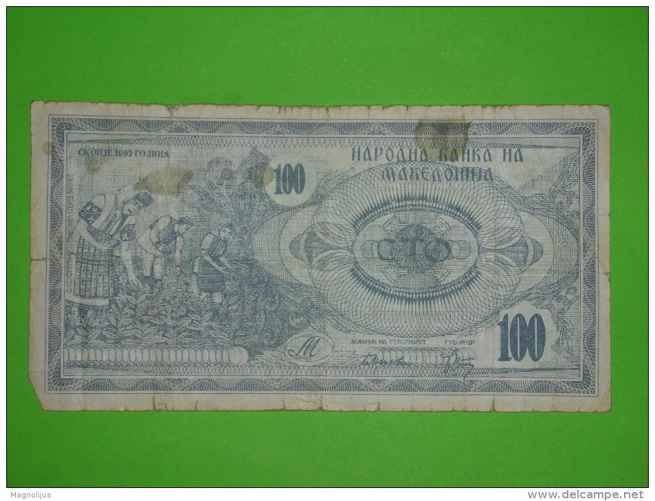 Macedonia,100 Denari,banknote,paper Money,bill,geld - North Macedonia