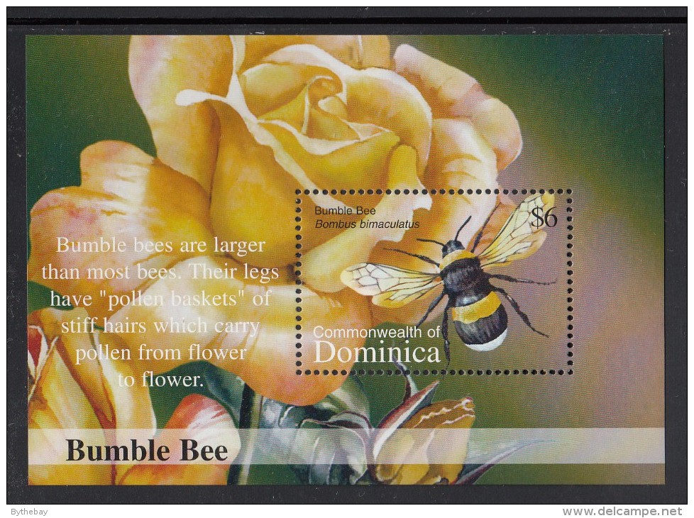 Dominica MNH Scott #2383 Souvenir Sheet $6 Bumble Bee - Dominique (1978-...)