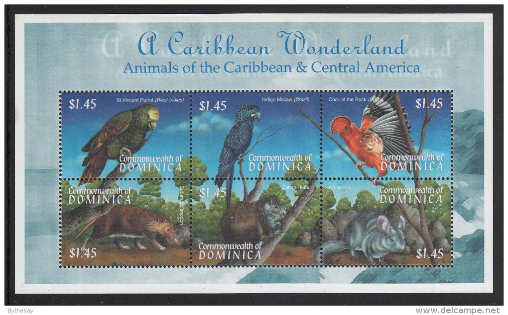 Dominica MNH Scott #2262 Sheet Of 6 $1.45 Animals And Birds Of The Caribbean And Central America - Dominique (1978-...)