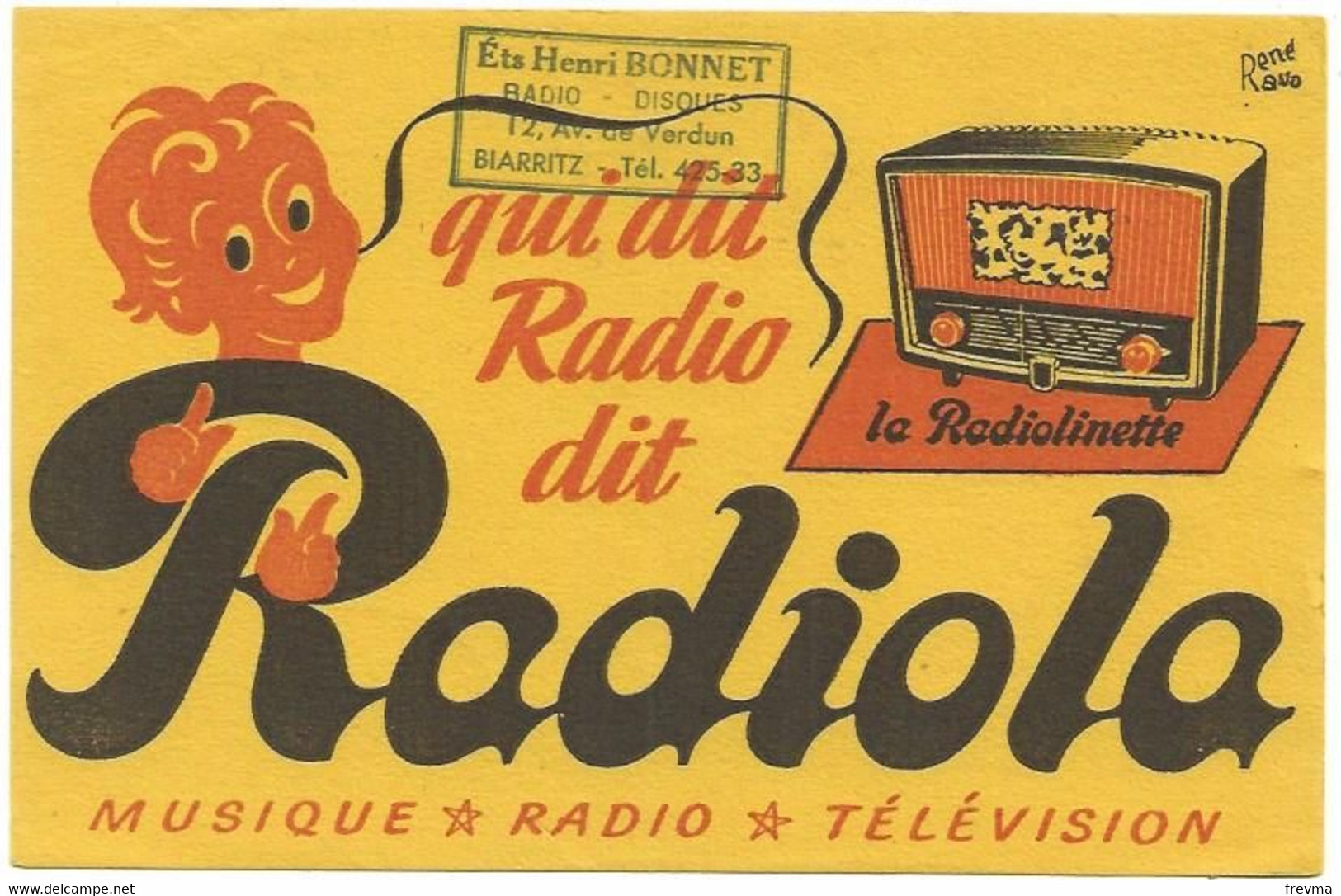 Buvard Radiola Qui Dit Radio - R