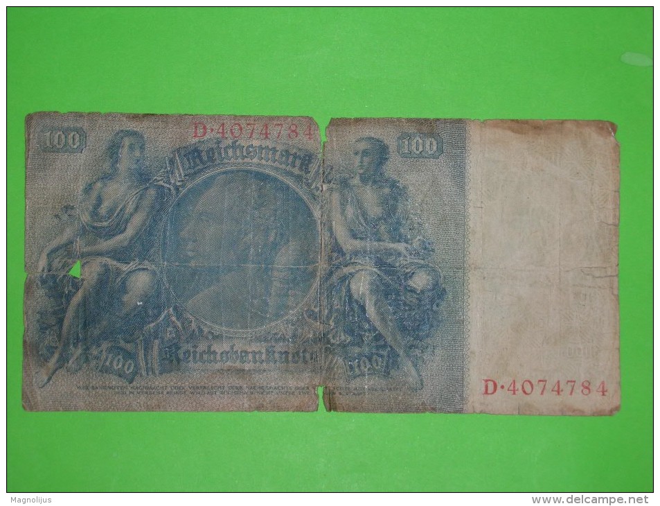 Germany,100 Reichsmark,Weimar Republic,banknote,paper Money,bill,geld,vintage - 10 Mark