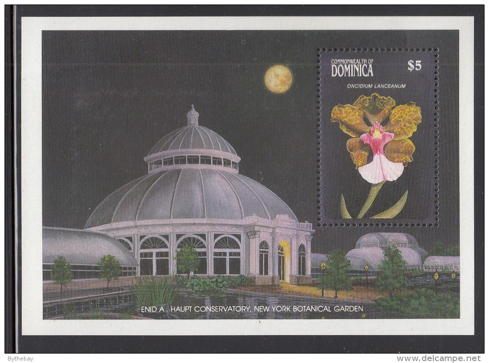 Dominica MNH Scott #1194 Souvenir Sheet $5 Oncidium Lanceanum - Orchids - Dominique (1978-...)