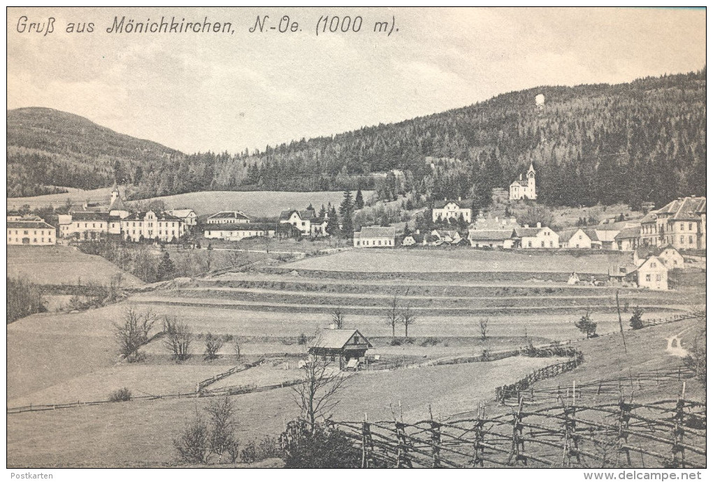 ALTE POSTKARTE GRUSS AUS MÖNICHKIRCHEN BEZIRK NEUNKIRCHEN Niederösterreich Österreich Austria Autriche Cpa Postcard AK - Neunkirchen