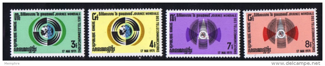 1971  Journée Mondiale Des Télécommunications - Série Complète ** - Camboya