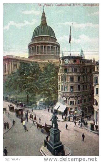 CPA LONDON - ST PAUL' CATHEDRAL FROM CHEAPSIDE - St. Paul's Cathedral