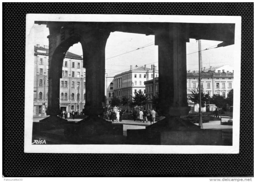 LETTONIE RIGA CARTE PHOTO ANIMEE - Lettonie